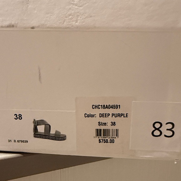 Chloé Burgundy Crisscross Leather Platform Sandals with Gold Bead Trim - Picture 11 of 12